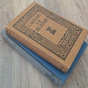 Two Vintage Clothbound Books about Woodworking Rare Coffee Table Books Antique